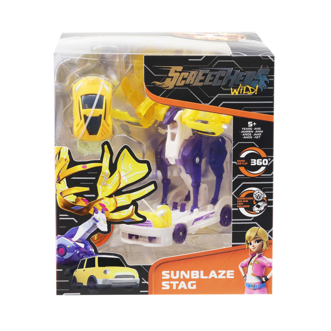 Трансформеры - Машинка-трансформер Screechers Wild S4 L2 Санблейз Стег (EU685202)#5