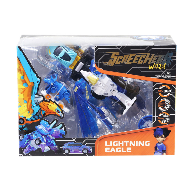 Трансформеры - Машинка-трансформер Screechers Wild S4 L3 Лайтнинг Игл (EU685301)#7