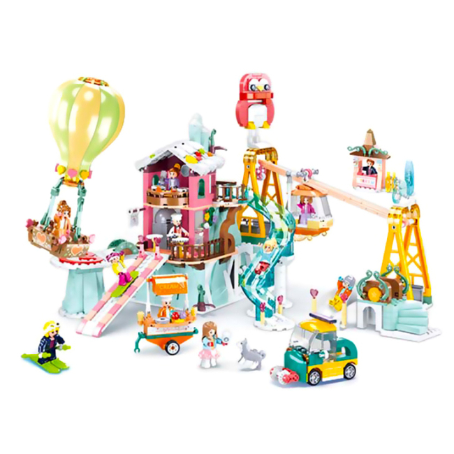 Конструкторы с уникальными деталями - Конструктор Sluban Happy Diary Лыжная площадка (M38-B0962)#2