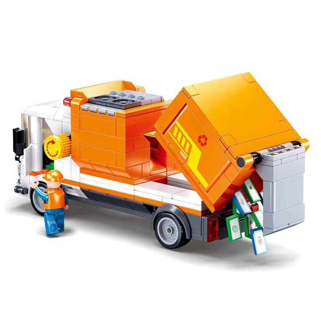 Конструкторы с уникальными деталями - Конструктор Sluban Town Мусоровоз (M38-B1066)#3