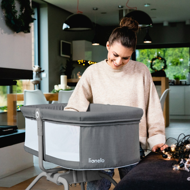 Манежи - Кроватка-люлька Lionelo Malin grey concrete (LO-MALIN GREY CONCRETE)#5