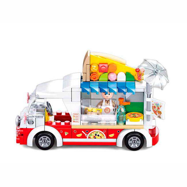 Конструкторы с уникальными деталями - Конструктор Sluban Girls Dream Трек с пиццей 156 деталей (M38-B0993D)#3