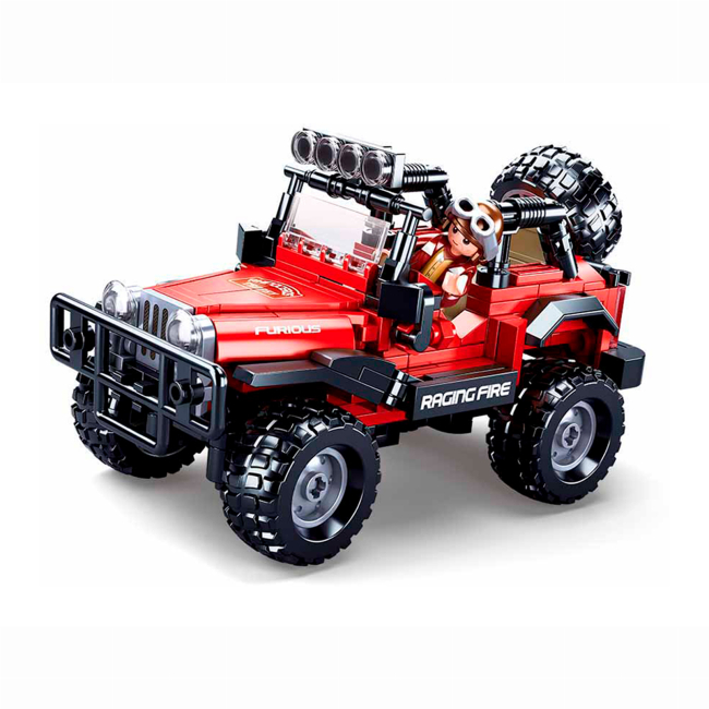 Конструкторы с уникальными деталями - Конструктор Sluban Model Bricks Джип внедорожник 252 детали (M38-B0816)#2