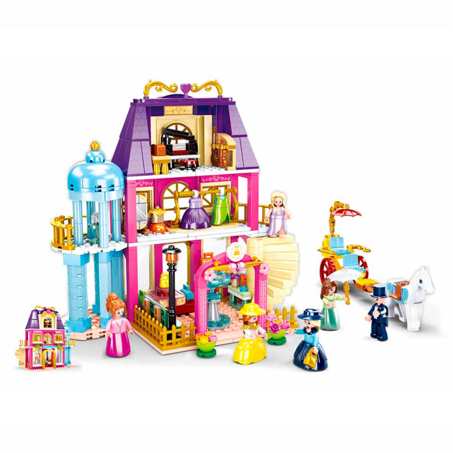 Конструкторы с уникальными деталями - Конструктор Sluban Village Универмаг 526 деталей (M38-B0876)#2