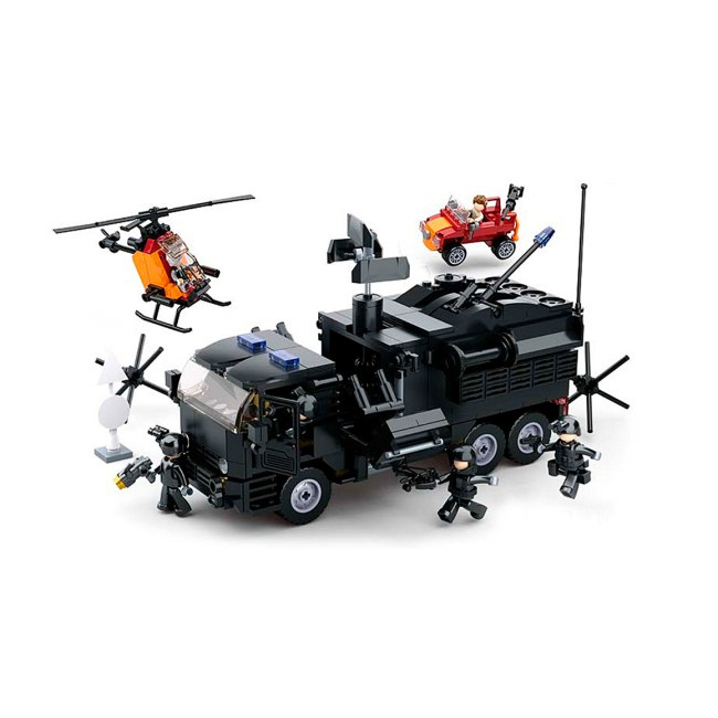 Конструктори з унікальними деталями - Конструктор Sluban Штаб поліцейських сил спец призначення 759 деталей (M38-B0773)#2