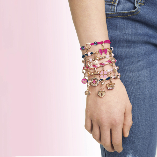 Набори для творчості - Набір для створення шарм-браслетів Make it Real Juicy Couture Браслети прикрашені оксамитами та перлинами (MR4417)#4