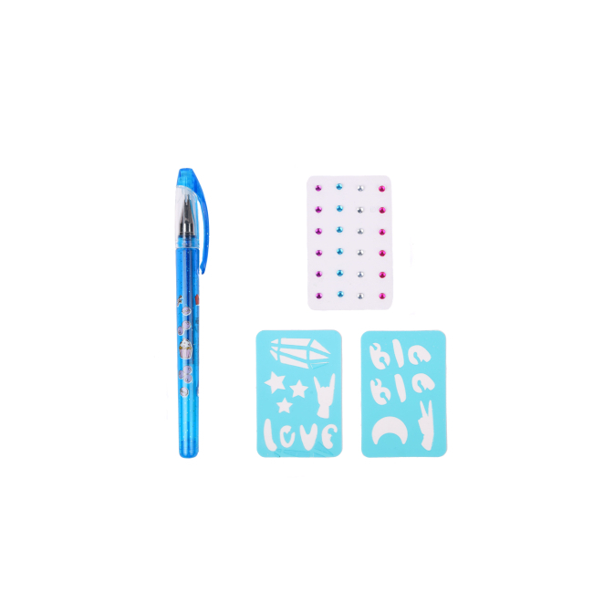 Косметика - Набір для тату Create It! Ароматна ручка з трафаретом та стразами в асортименті (84204)#2