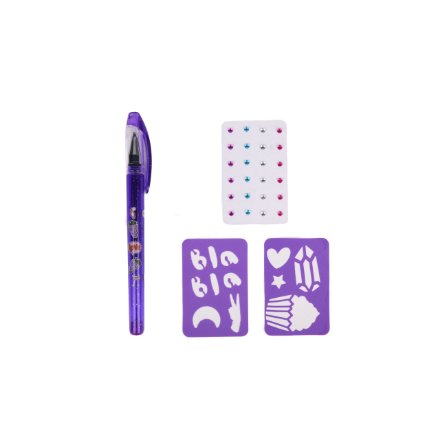 Косметика - Набір для тату Create It! Ароматна ручка з трафаретом та стразами в асортименті (84204)#4