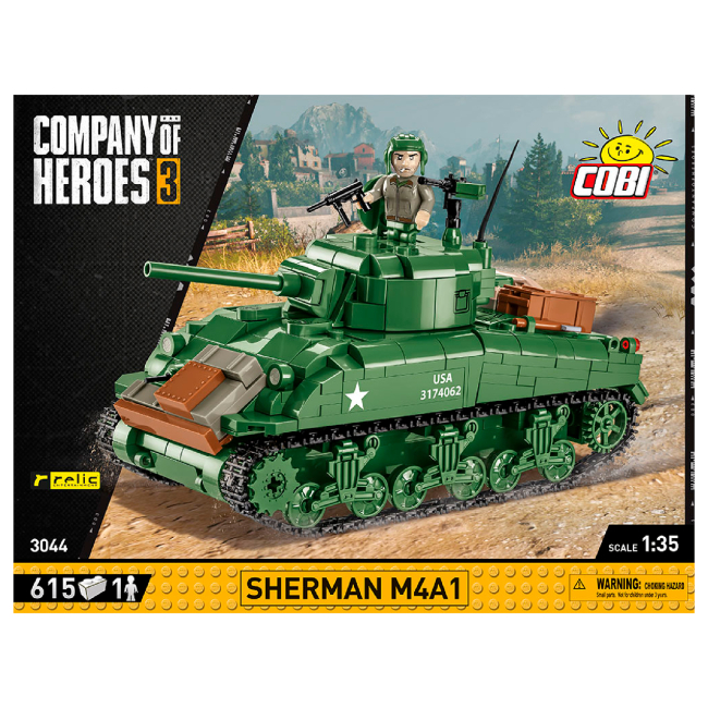 Конструктори з унікальними деталями - Конструктор COBI Company of Heroes 3 Танк M4 Шерман 615 деталей (COBI-3044)#3