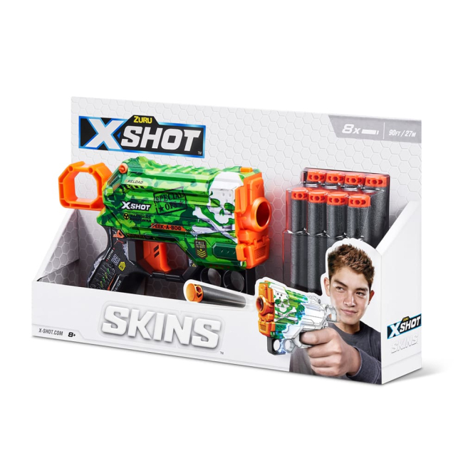 Помпова зброя - Швидкострільний бластер X-Shot Skins Menace Camo (36515A)#4