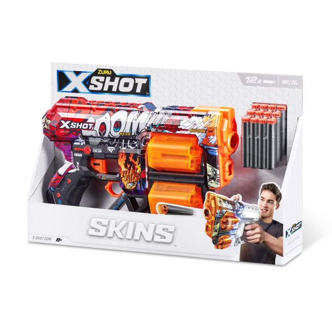 Помпова зброя - Швидкострільний бластер X-Shot Skins Dread Boom (36517A)#3