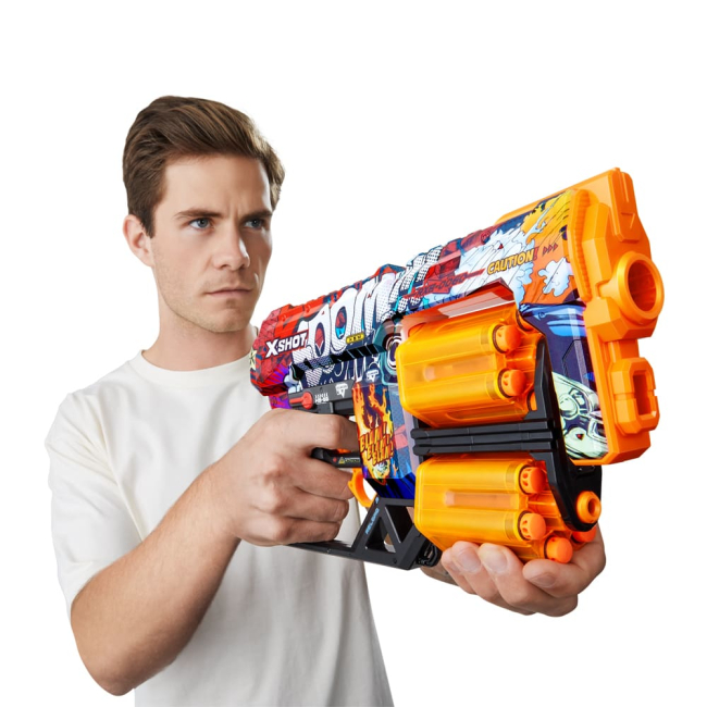Помпова зброя - Швидкострільний бластер X-Shot Skins Dread Boom (36517A)#5