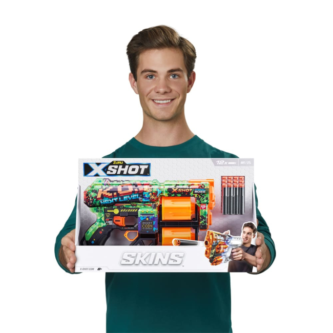 Помпова зброя - Швидкострільний бластер X-Shot Skins Dread К.О. (36517B)#5