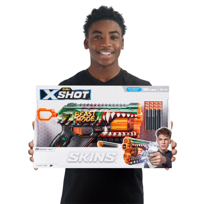 Помповое оружие - Скорострельный бластер X-Shot Skins Griefer Beast Out (36561A)#4