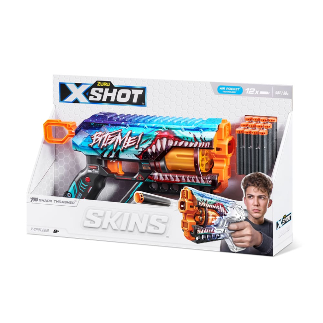 Помпова зброя - Швидкострільний бластер X-Shot Skins Griefer Shark Thrasher (36561В)#3