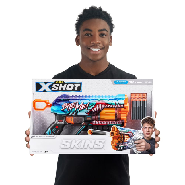 Помпова зброя - Швидкострільний бластер X-Shot Skins Griefer Shark Thrasher (36561В)#4