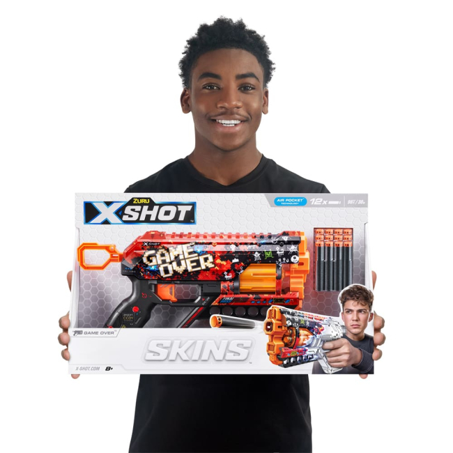 Помповое оружие - Скорострельный бластер X-Shot Skins Griefer Game Over (36561D)#4