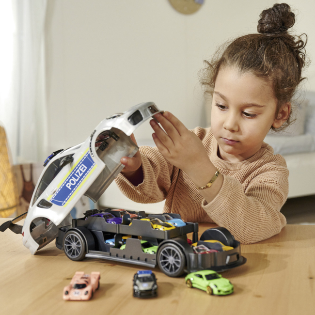 Транспорт и спецтехника - Автомодель Majorette Порше полиция 2 в 1 (2058199)#6