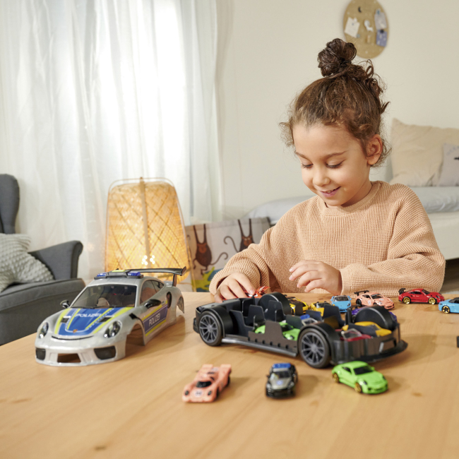 Транспорт и спецтехника - Автомодель Majorette Порше полиция 2 в 1 (2058199)#7