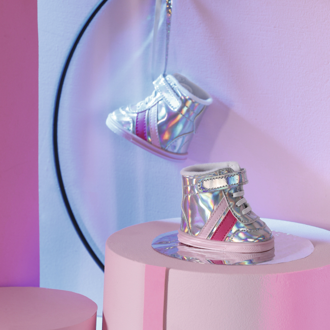 Одежда и аксессуары - Обувь для куклы Baby Born Серебристые кроссовки (831762)#3