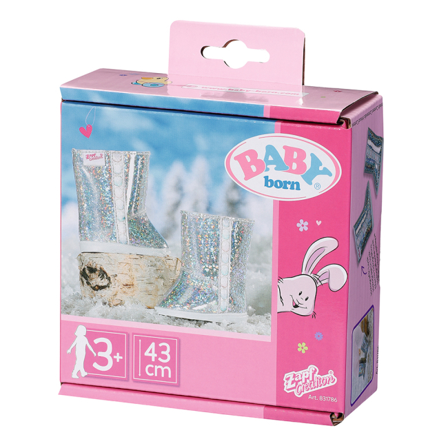 Одяг та аксесуари - Взуття для ляльки Baby Born Сріблясті чобітки (831786)#3