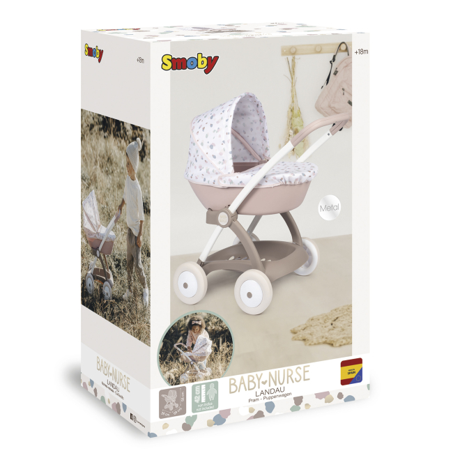 Транспорт и питомцы - Коляска Smoby Baby Nurse Модерн розовая пудра (254118)#2