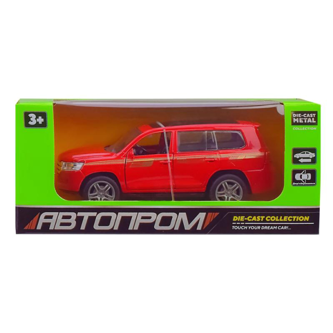 Автомоделі - Автомодель Автопром Позашляховик червоний з золотистим 1:32 (A3239/1)#2