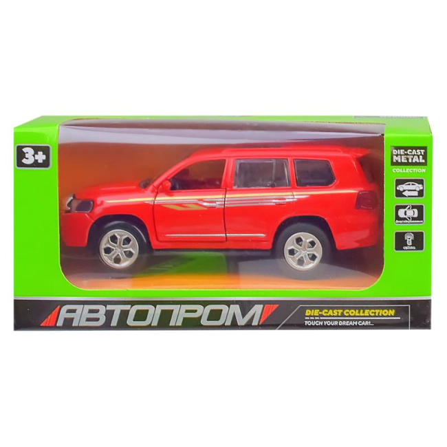 Автомоделі - Автомодель Автопром Позашляховик червоний з сріблястим (A3249/1)#3