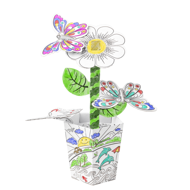 3D-пазлы - Конструктор-раскраска kARTon Цветочек (01.001)#4