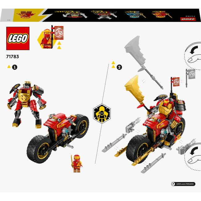 Конструкторы LEGO - Конструктор LEGO NINJAGO Робот-всадник Кая EVO (71783)#3