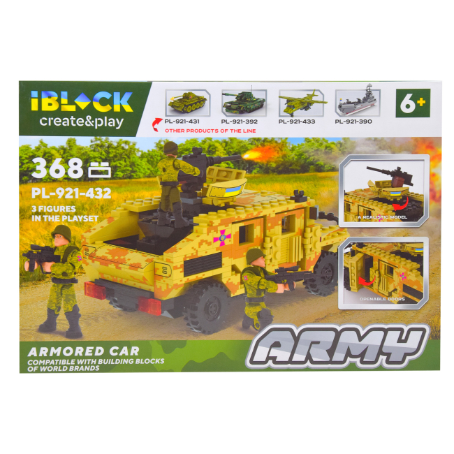Конструктори з унікальними деталями - Конструктор IBLOCK Army 368 деталей (PL-921-432)#3