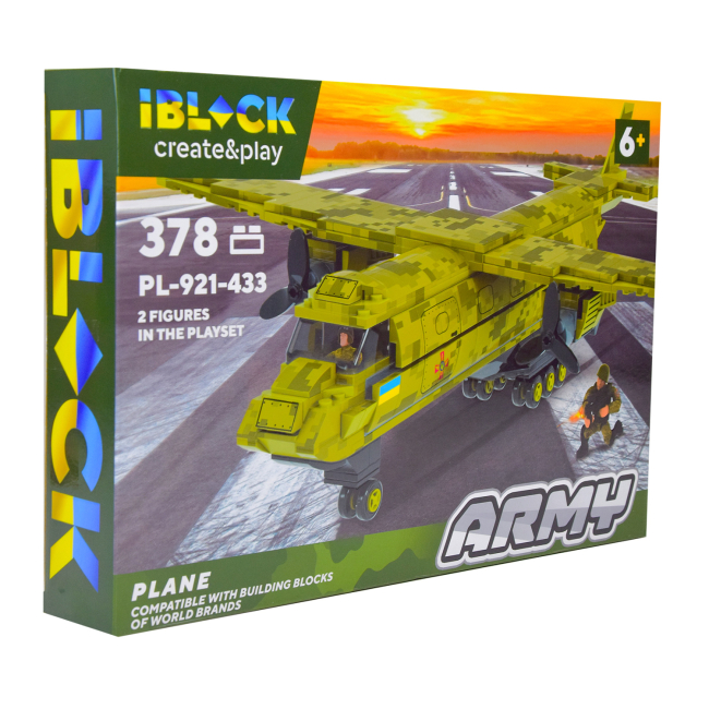 Конструкторы с уникальными деталями - Конструктор IBLOCK Army Самолет 378 деталей (PL-921-433)#2