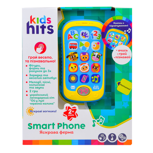 Развивающие игрушки - Музыкальный телефон Kids Hits Яркая ферма в ассортименте (KH03/003)#6