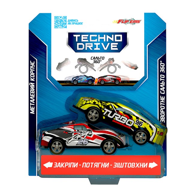 Автомоделі - Набір автомоделей TechnoDrive Flip'ems Крутий переворот 2 шт в асортименті (1311)#3