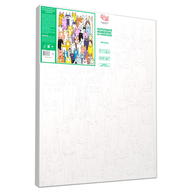 Товари для малювання - Картина за номерами Rosa Start 50 котів 35 х 45 см (N00013747)#2