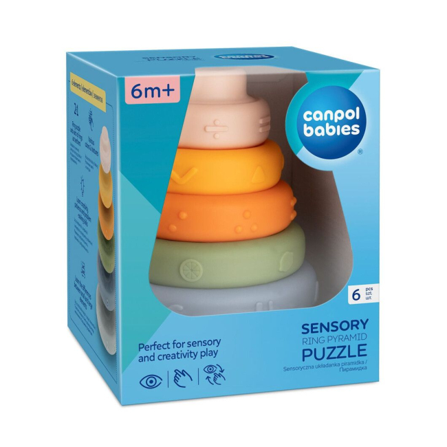 Развивающие игрушки - Пирамидка Canpol babies тактильная (79/103)#4