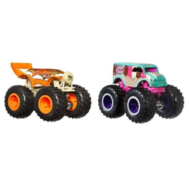 Автомоделі - Ігровий набір Hot Wheels Monster Trucks Carbonator vs Ibad scoop (FYJ64/HNX27)#2