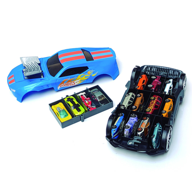 Паркинги и гаражи - Гоночный автомобиль-гараж Hot Wheels Синий 2 в 1 (HWCC15)#5