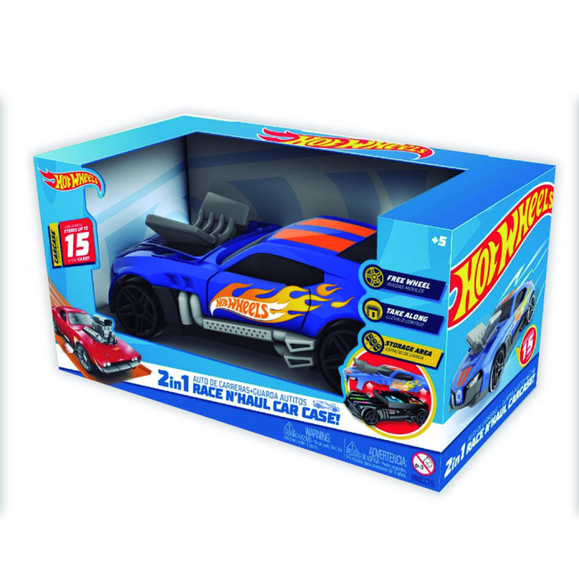 Паркинги и гаражи - Гоночный автомобиль-гараж Hot Wheels Синий 2 в 1 (HWCC15)#6