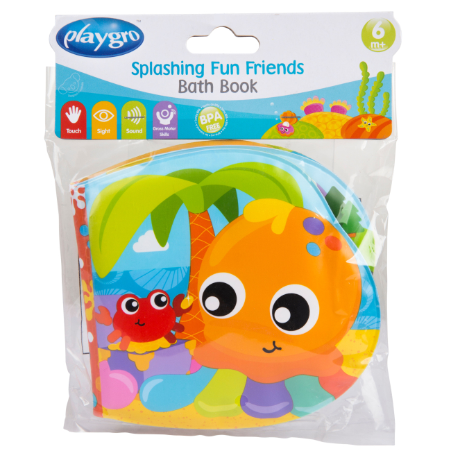 Игрушки для ванны - Книга-брызгалка Playgro Веселые друзья (0186965)#2