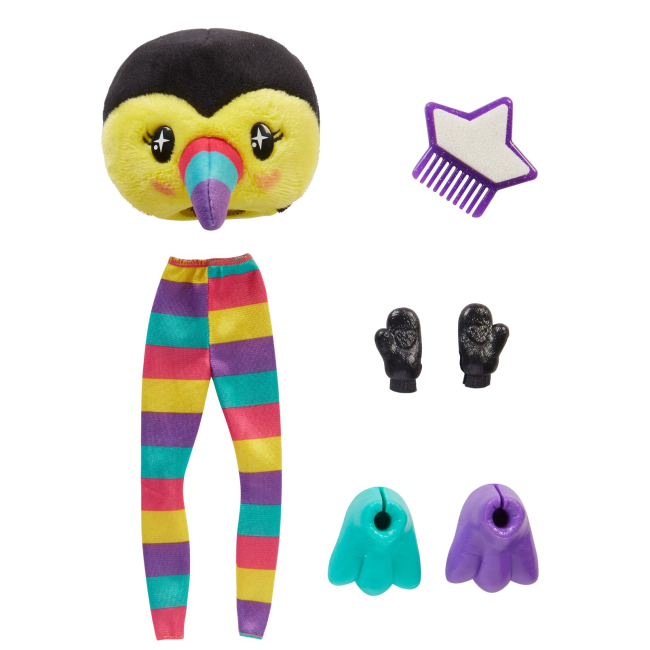 Ляльки - Лялька Barbie Cutie Reveal Друзі з джунглів Тукан (HKR00)#4