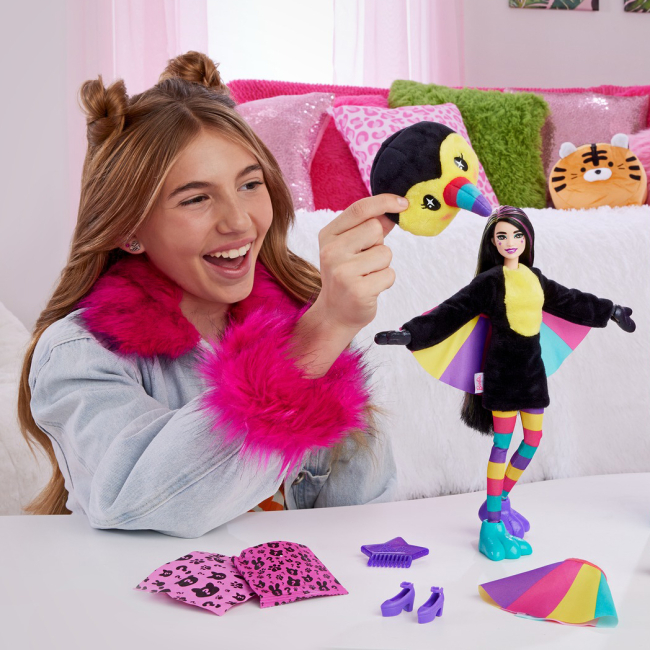 Ляльки - Лялька Barbie Cutie Reveal Друзі з джунглів Тукан (HKR00)#8