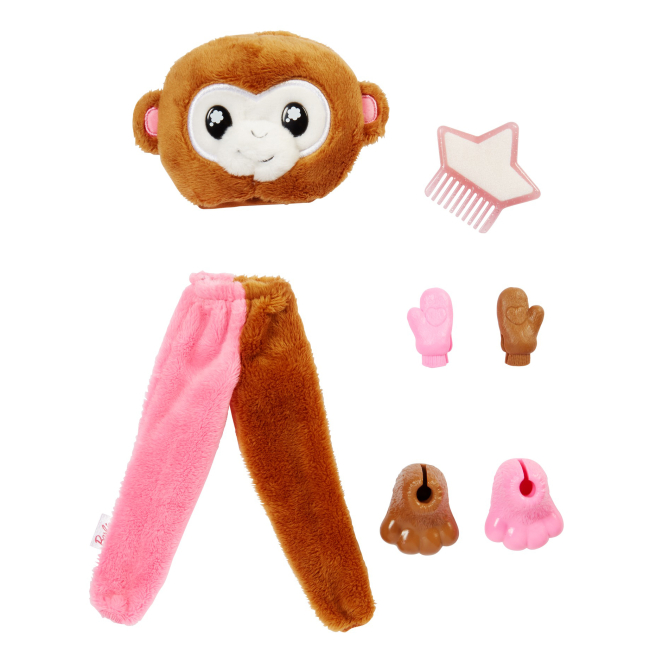 Куклы - Кукла Barbie Cutie Reveal Друзья из джунглей Обезьяна (HKR01)#4