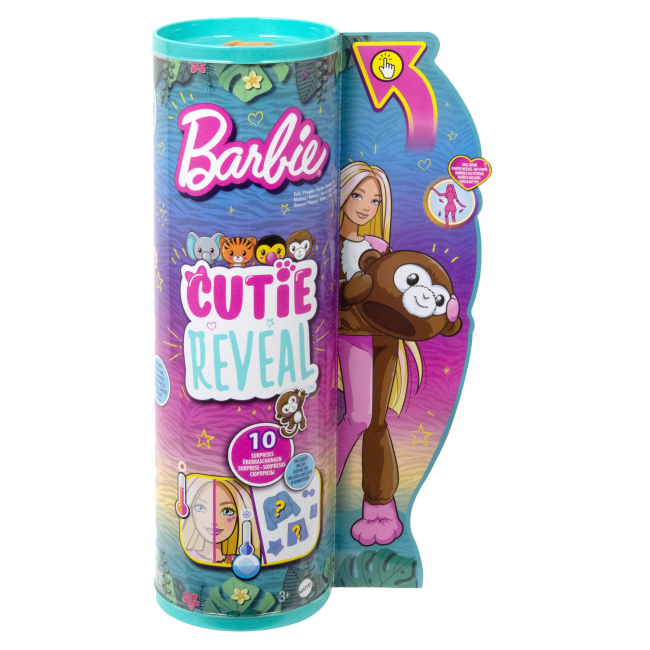 Куклы - Кукла Barbie Cutie Reveal Друзья из джунглей Обезьяна (HKR01)#7