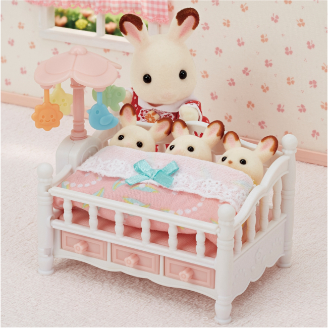 Аксессуары для фигурок - Игровой набор Sylvanian Families Детская кроватка для тройни (5534)#5