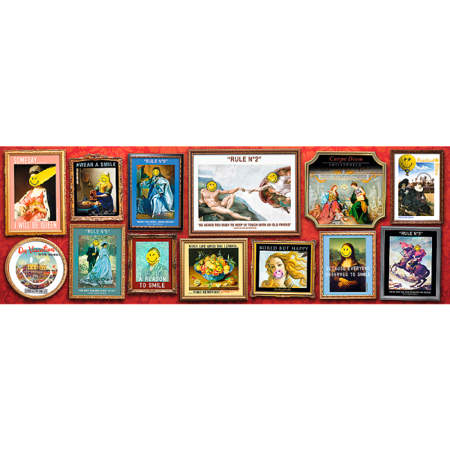 Пазлы - Пазлы Trefl Panorama Галерея мира смайлов 1000 элементов (29053)#2