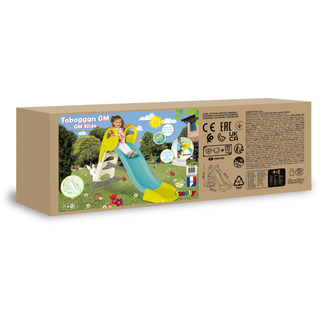 Ігрові комплекси, гойдалки, гірки - Гірка Smoby з водним ефектом блакитна (820505)#2