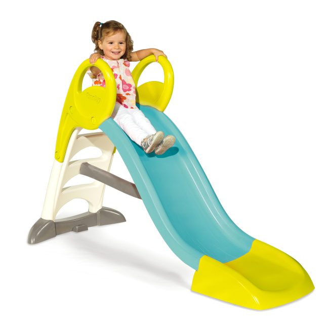 Ігрові комплекси, гойдалки, гірки - Гірка Smoby з водним ефектом блакитна (820505)#3