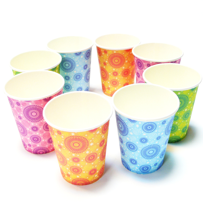 Аксесуари для свят - Стакани паперові Party House Різнокольорові 250 мл 8 штук (4822621792555)#2