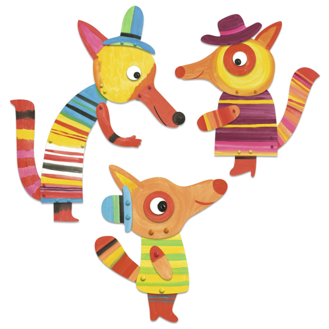 Наборы для творчества - Набор для раскрашивания DJECO Семейка лисиц (DJ09897)#3